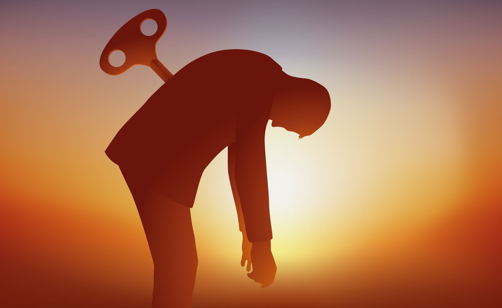 Image of a burned out person