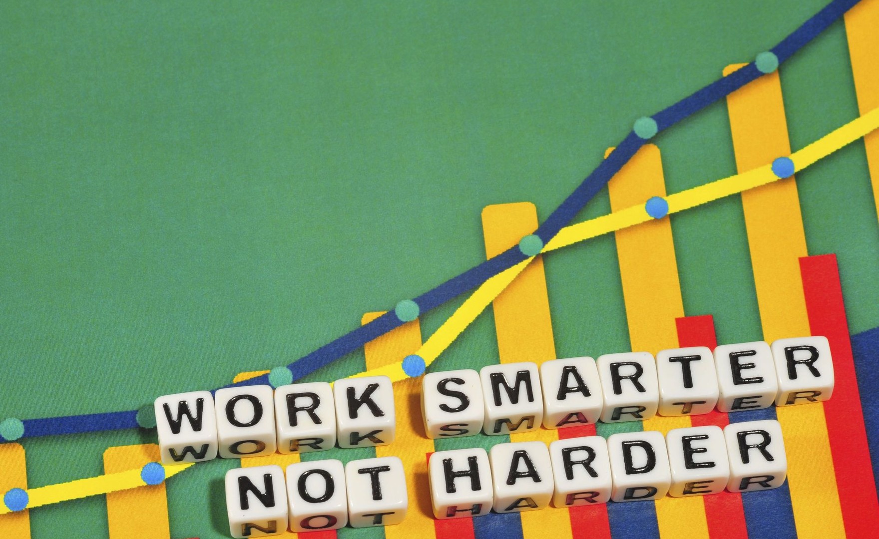 Illustration of Climbing Chart / Graph - Work Smarter Not Harder