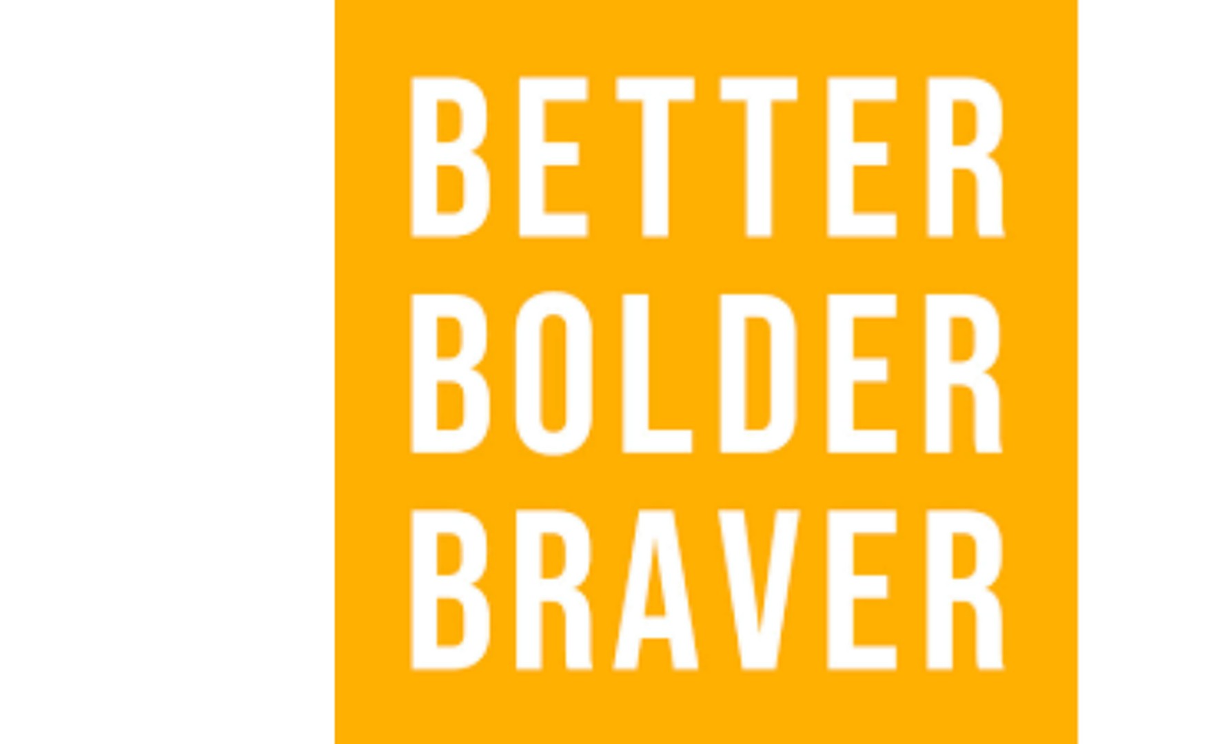 Better Bolder Braver's square, yellow logo