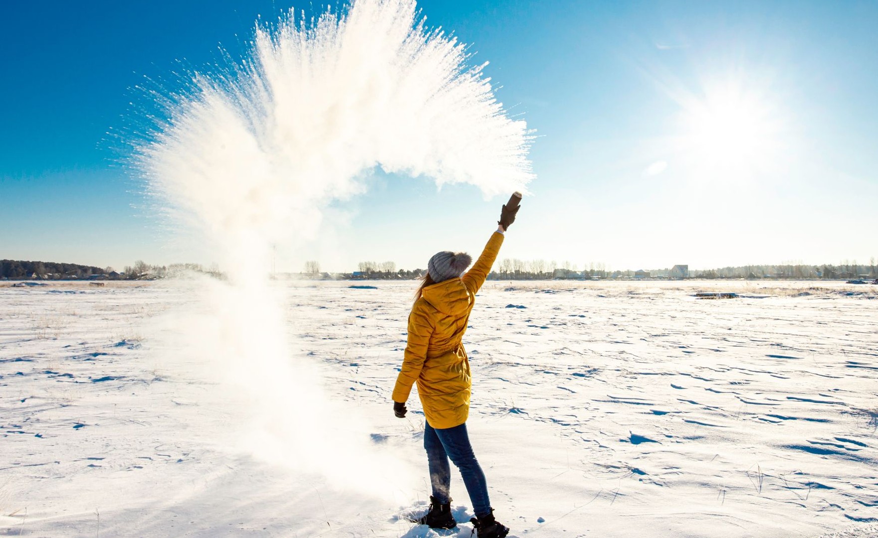 Image of a woman in a snowy landscape