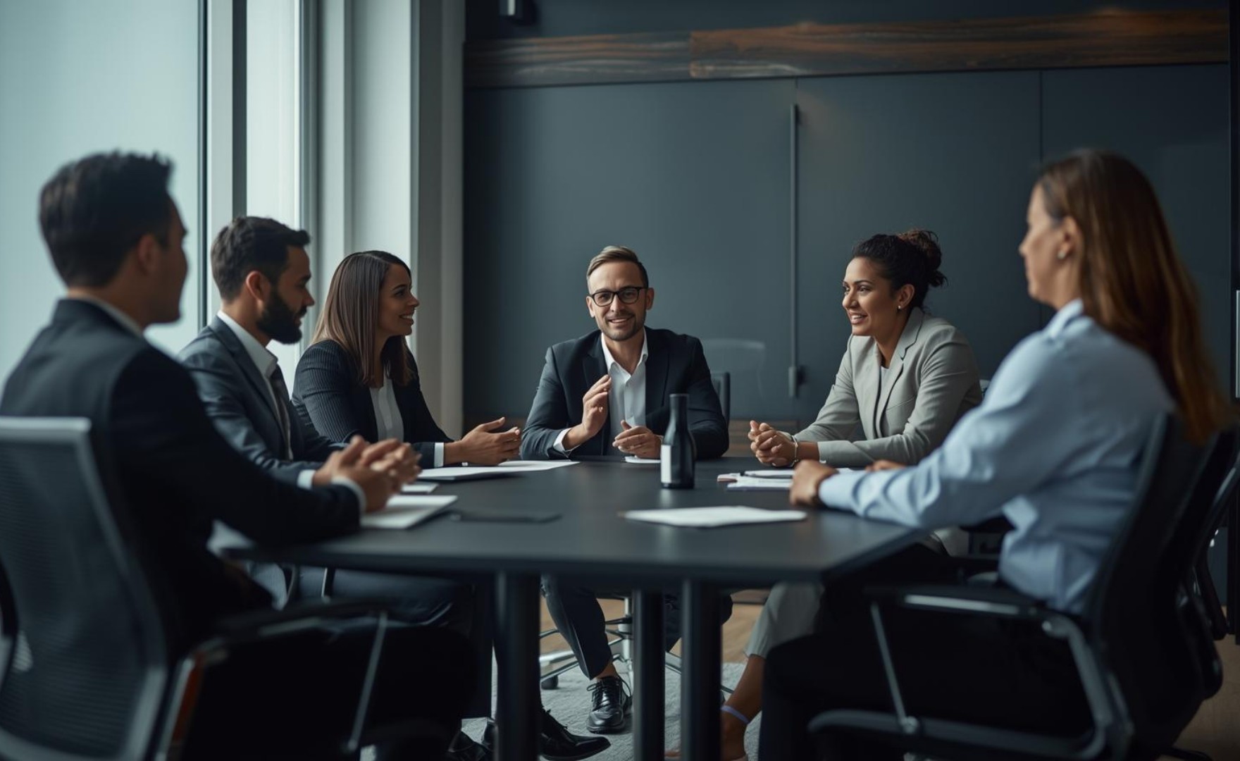 Image of team being coached in the workplace
