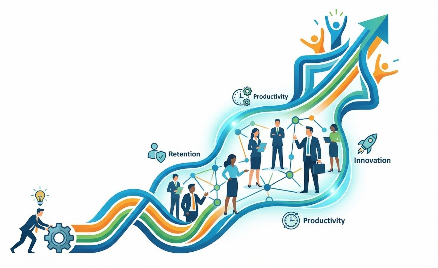 Illustration showing coaching as compound interest