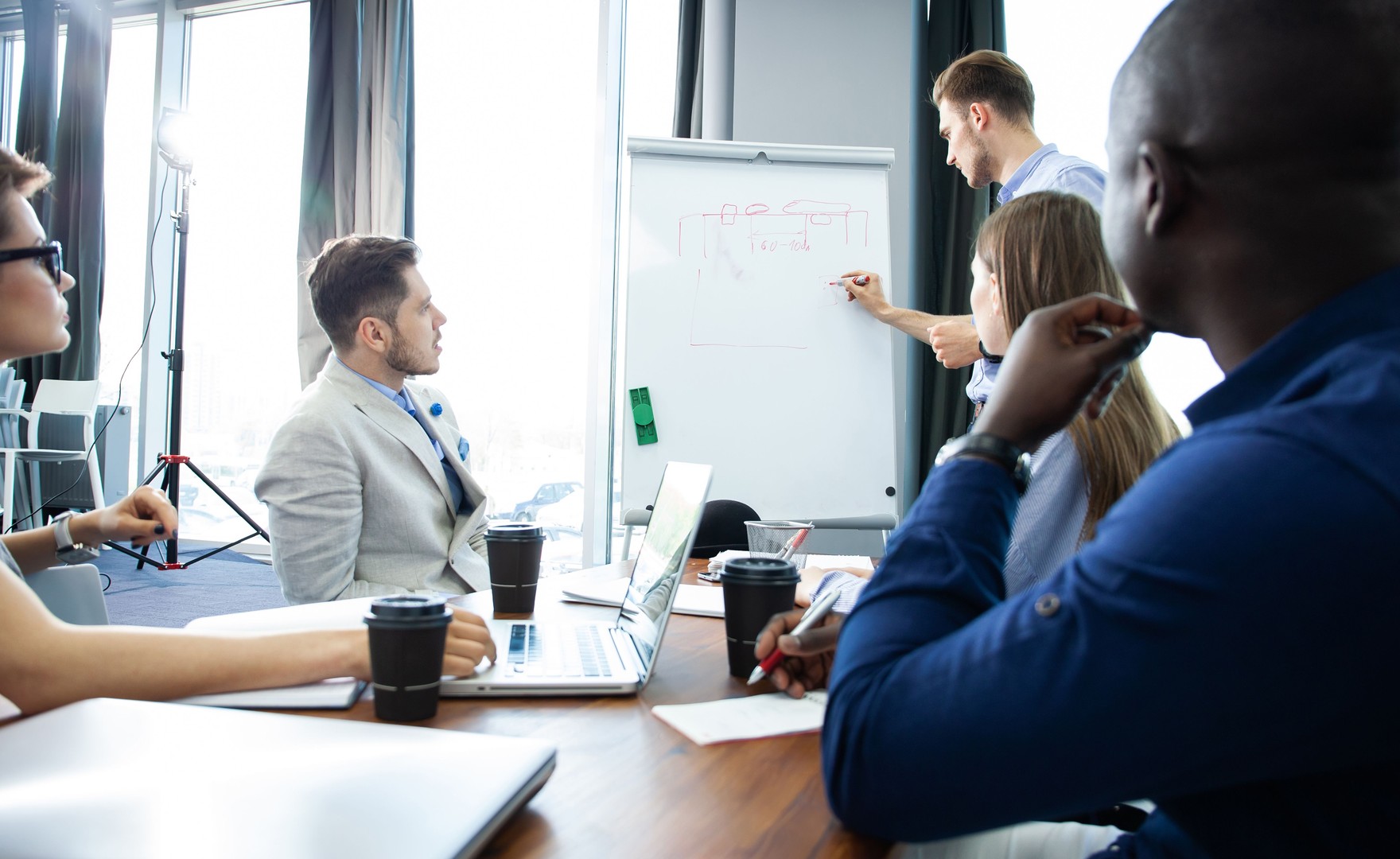 Image of a team in a team coaching session
